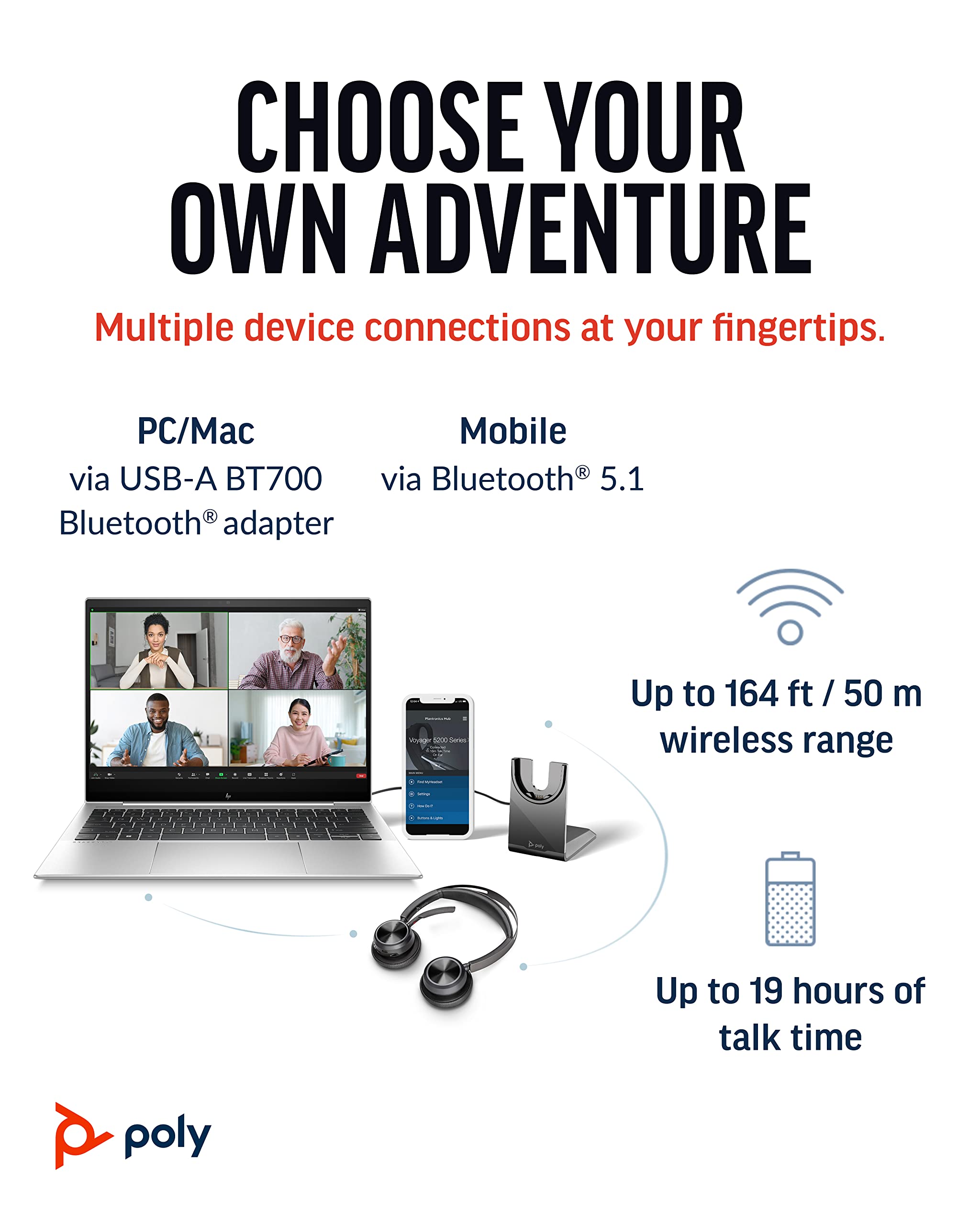 Amazon.co.jp: Poly Voyager Focus 2 UC ワイヤレス ヘッドセット